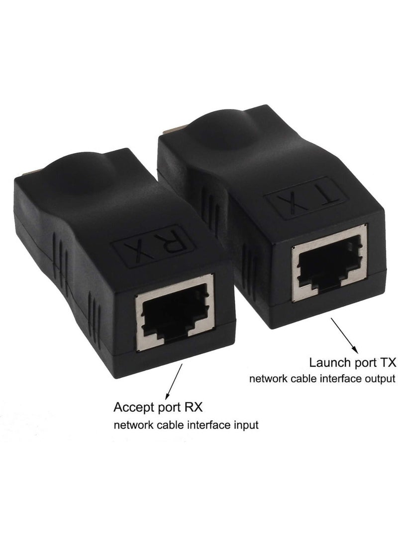 اووكاي [مُحسّن] موسع HDMI إلى RJ45، محول HDMI ومكرر إشارة، عبوتان من موسع HDMI، جهاز إرسال واستقبال، شبكة RJ45 عبر إيثرنت LAN Cat 5e / 6 / 6e، يدعم HDTV بدقة 1080P ثلاثية الأبعاد (زوج واحد).  - Image 3