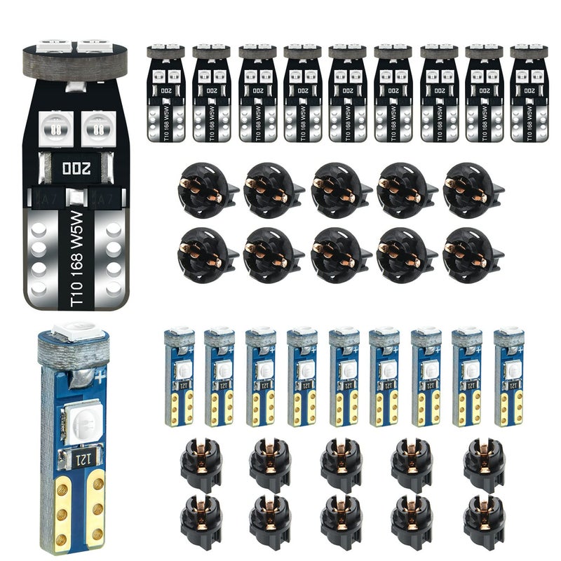 DODOFUN Green T5 PC74 PC37 PC118 T10 PC168 PC175 PC194 PC194G PC195 PC160 PC161 Instrument Cluster Light LED Bulb Replacement 37 74 73 2723 2721 158 168 194 2825 Dashboard Panel Gauge Indicator Lamp N Socket - Image 2