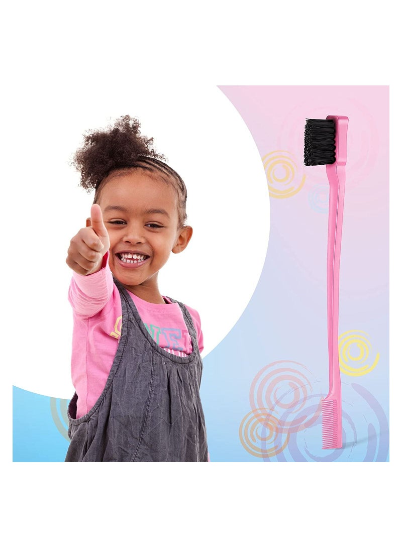 ORiTi 3 Pcs Teasing Brush Set Edge Brush and Comb Bristle Hair Brush Teasing Comb Grooming Combs Sturdy Rat Tail Comb for Women  Hair - Image 4