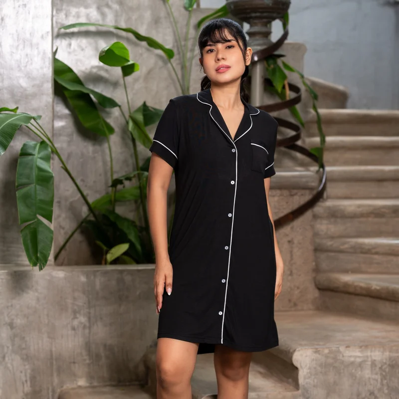 Aadaraya Aadaraya Short Sleepshirt Short Sleeves