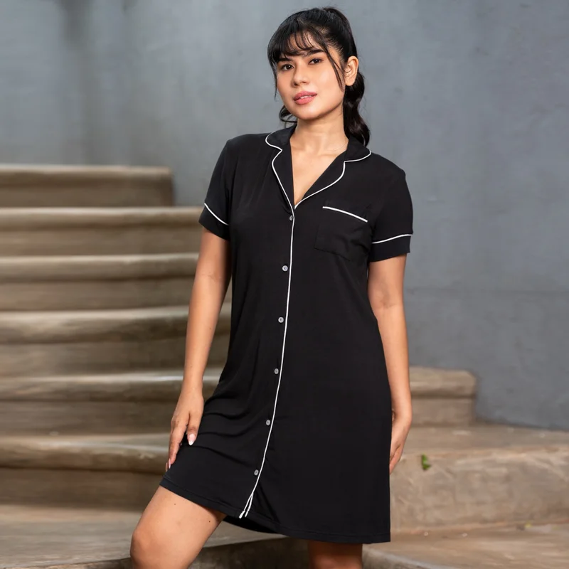 Aadaraya Aadaraya Short Sleepshirt Short Sleeves