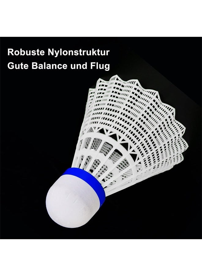 هومستر مكوك البادمينتون, 6 قطع نايلون مكوك البادمينتون, المتانة, الاستقرار شاتلكوك للخارج, داخلي, الرياضة, الأنشطة, التدريب, الأبيض - Image 2