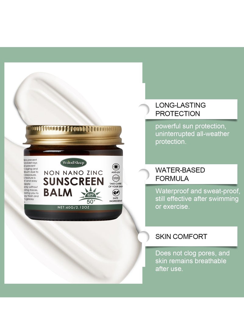 WoodSleep Spf 50+ Non Nano Zinc Sunscreen Balm Anti-Uv Take Care Of Your Skin Safe Ingredient 60g - Image 5