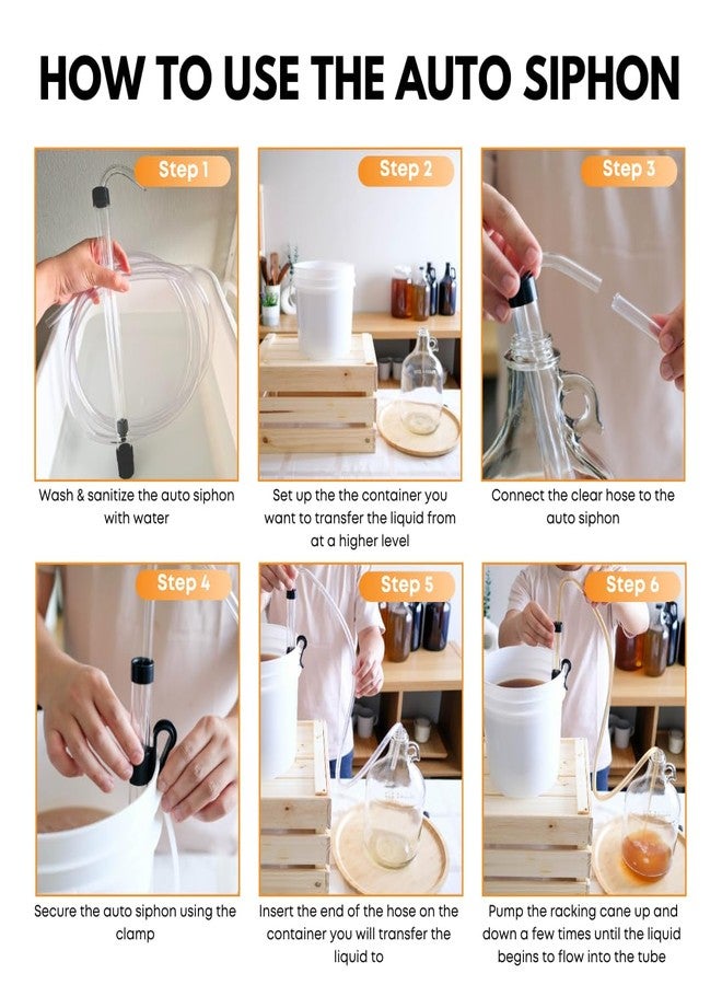 FastRack 3/8" Auto 8' ft Hose Siphoning Kit w/Food Grade BPA Free Plastic Tubing for Beer or Wine, Carboy Bottle Filling, Clear - Image 5