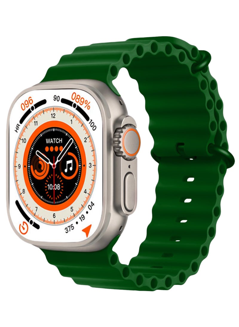 Generic - T900 Ultra NFC Bluetooth Call Wireless Charging Smartwatch (Green) - Image 1