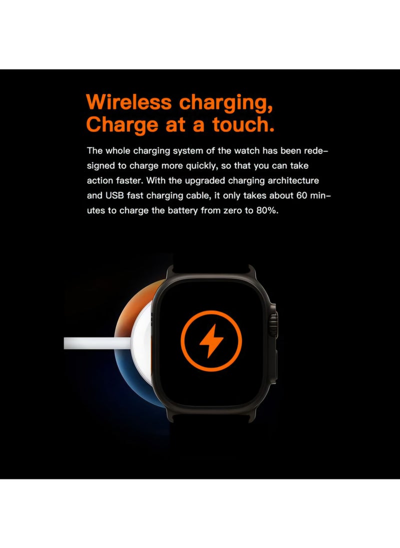 Generic - T900 Ultra NFC Bluetooth Call Wireless Charging Smartwatch (Green) - Image 1