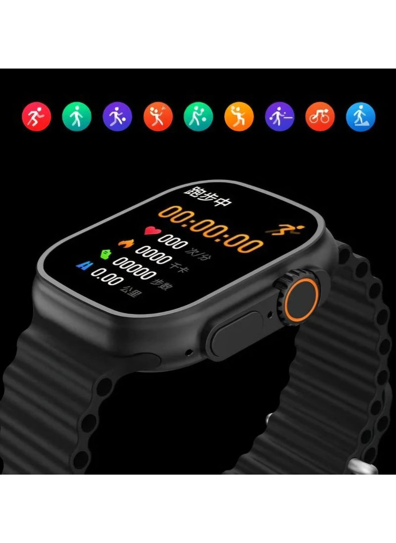 Generic - T900 Ultra NFC Bluetooth Call Wireless Charging Smartwatch (Green) - Image 1