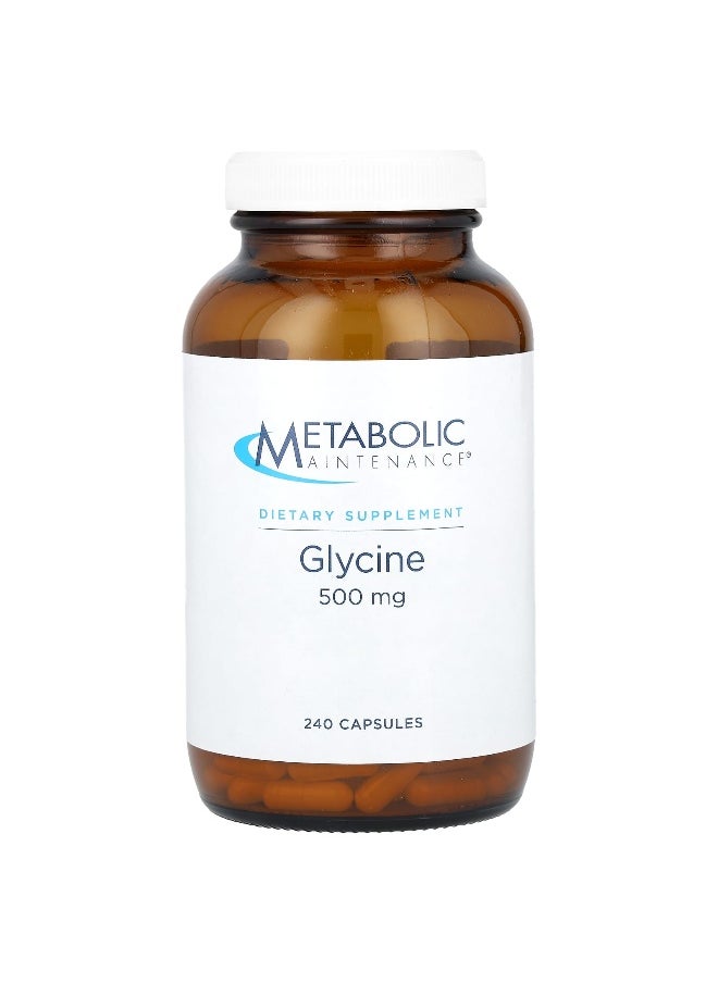 Metabolic Maintenance - Metabolic Maintenance, Glycine, 500 mg, 240 Capsules - Image 1