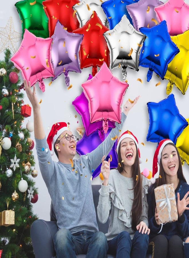 Raiten 100 Pieces 18 Inch Star Shape Foil Balloon Foil Helium Balloons Star Balloon for New Year Eve Party Birthday Wedding Decorations(Multicolor) - Image 5