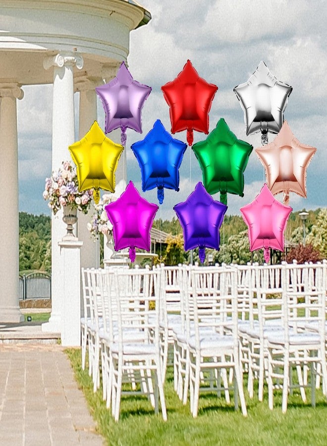 Raiten 100 Pieces 18 Inch Star Shape Foil Balloon Foil Helium Balloons Star Balloon for New Year Eve Party Birthday Wedding Decorations(Multicolor) - Image 4
