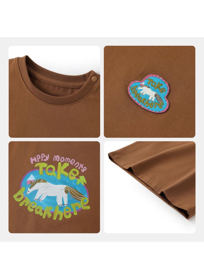 Versatile And Skin-friendly] Boys' T-shirt Long Sleeve Spring/autumn Style Children's Top Baby Fake Two-piece 25 New Style Girl - Image 5