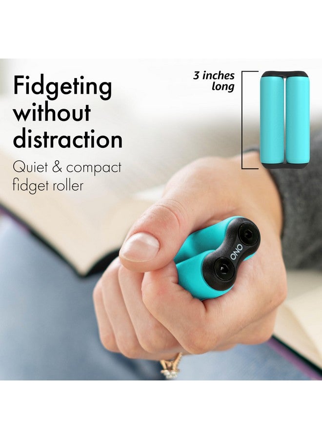 ONO Roller - Handheld Fidget Toy for Adults | Help Relieve Stress, Anxiety, Tension | Promotes Focus, Clarity | Compact, Portable Design (Junior Size/ABS Plastic, Teal) - Image 2