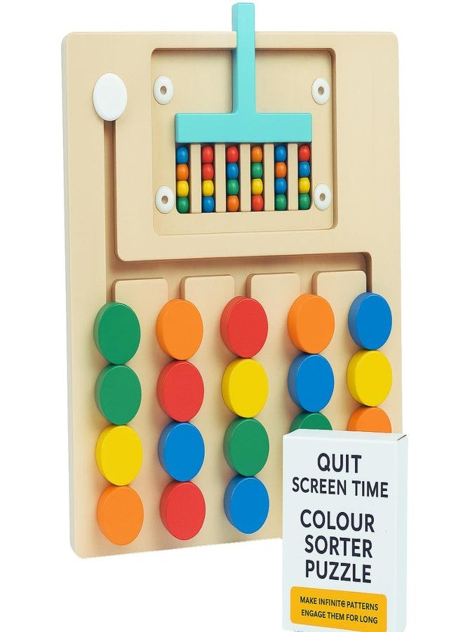 LITILISH Kids Montessori Slide Puzzle I Color & Pattern Matching Learning Toys for Kids 3-8 Years I Birthday Gift for Boys & Girls I Educational Activity Toy for 3,4,5,6,7,8 I Travel Friendly - Image 1