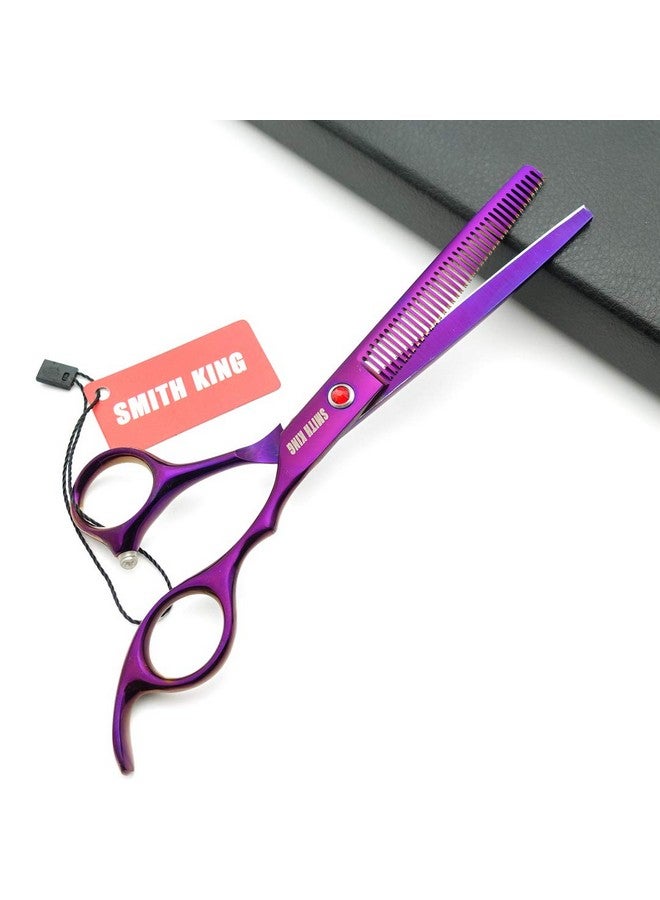 Smithking 7.0in Professional Pet Grooming Scissors set,Straight & Thinning & Curved scissors 4pcs set for Dog grooming (Violet) - Image 5