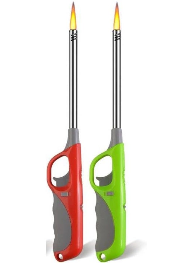 3 Pack Set Multi-Purpose Lighter, Stainless Steel, Refillable Butane, Windproof Flame, Kitchen, Bbq - Image 4