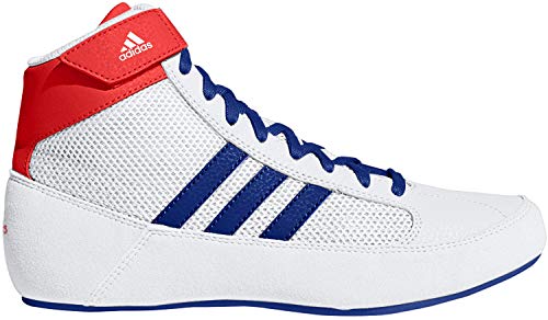 adidas Men's HVC Wrestling Shoes, White/Royal/Red, 10.5 - Image 2