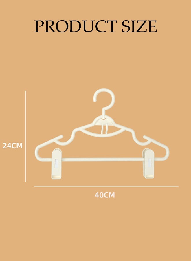 DUNISO 10pcs Clothes Hangers with Clips 360°Swivel Hook Non-sli Trousers Hangers with Non-Slip Notches Non Marking Clothes Hanger Set Space-Saving Clothes Hangers for Shirts, Pants, Dresses, Skirts, Coats - Image 4