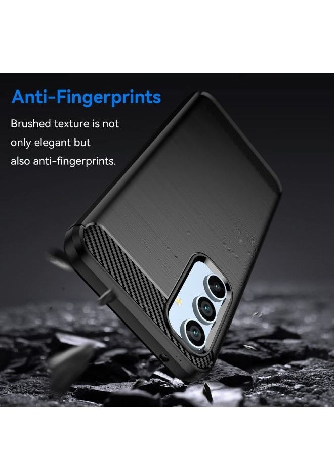 RUGGED SHIELD Samsung Galaxy A54 5G Case, Fashion Shock-Absorption Anti-Drop Flexible Brushed TPU Bumper Soft Rubber Protective Phone Case Cove for Samsung Galaxy A54 5G, Black  - Image 5