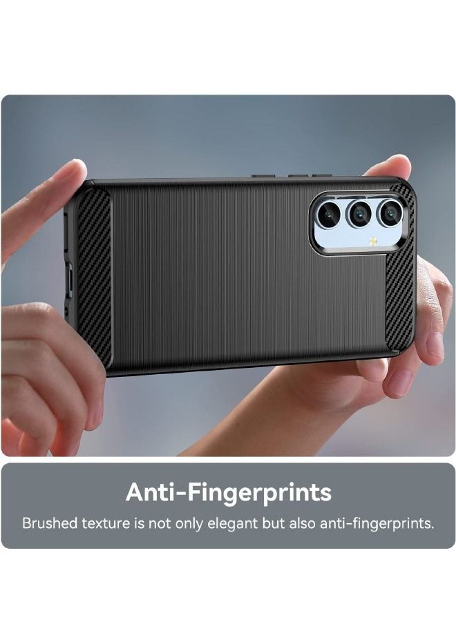 RUGGED SHIELD Samsung Galaxy A54 5G Case, Fashion Shock-Absorption Anti-Drop Flexible Brushed TPU Bumper Soft Rubber Protective Phone Case Cove for Samsung Galaxy A54 5G, Black  - Image 4