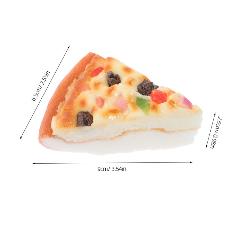 Artificial Pizza Slice Model Faux Food Kitchen Decor Photography Prop Display - Image 3