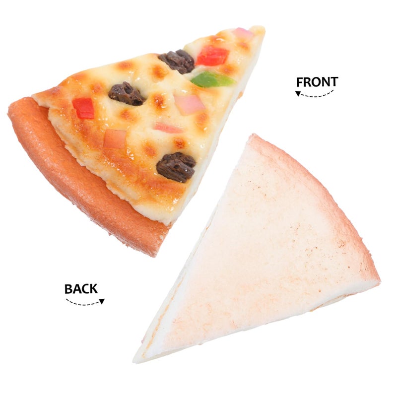 Artificial Pizza Slice Model Faux Food Kitchen Decor Photography Prop Display - Image 4