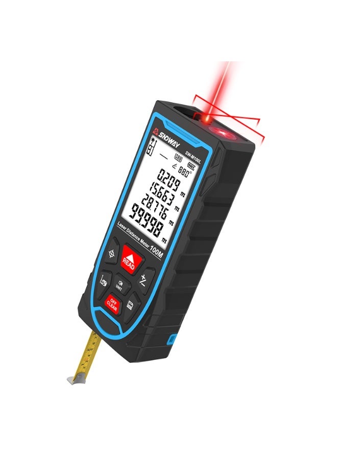 SNDWAY Portable Handheld Digital Laser Laser Rangefinder Tape Range Finder with M/in/Ft Unit Switching Backlit LCD Display Measure Distance Pythagorean Area and Volume - Image 5