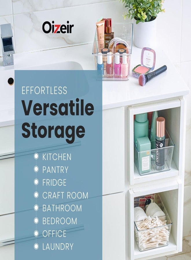 Oizeir Clear Pantry Organizer Bins (8PK) - Fridge Organizer with 3 Removable Dividers - Kitchen Pantry Organizers & Storage - Refrigerator Organizer, Storage Cabinet Snack Organizer, Freezer Organizer - Image 5