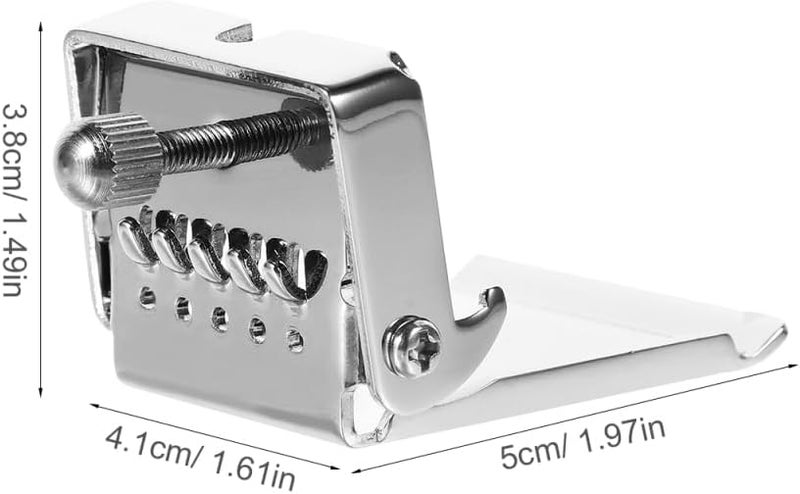 HEALLILY 5 String Banjo Tailpiece Chrome Plated Replacement Accessory - Image 2