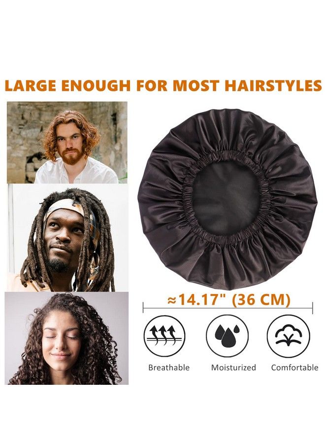 Himoswis Adjustable Large Shower Cap For Menextra Large Shower Cap For Womenreusable Shower Cap For Long Hairhair Cap For Showerblack  - Image 5