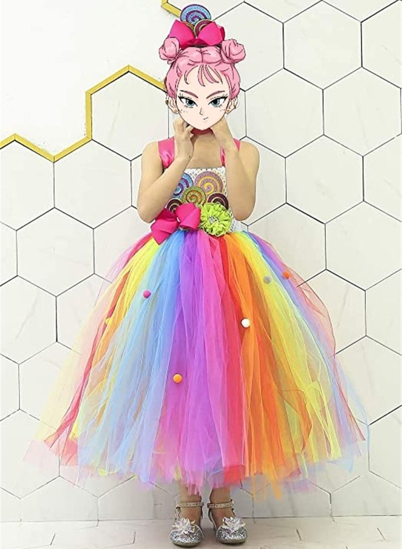 MissTiara Super Cute Lollipop Candy Dress Princess Dress Party Cosplay Birthday Party Outfits for 3-12 Years Toddlers and Girls  - Image 5