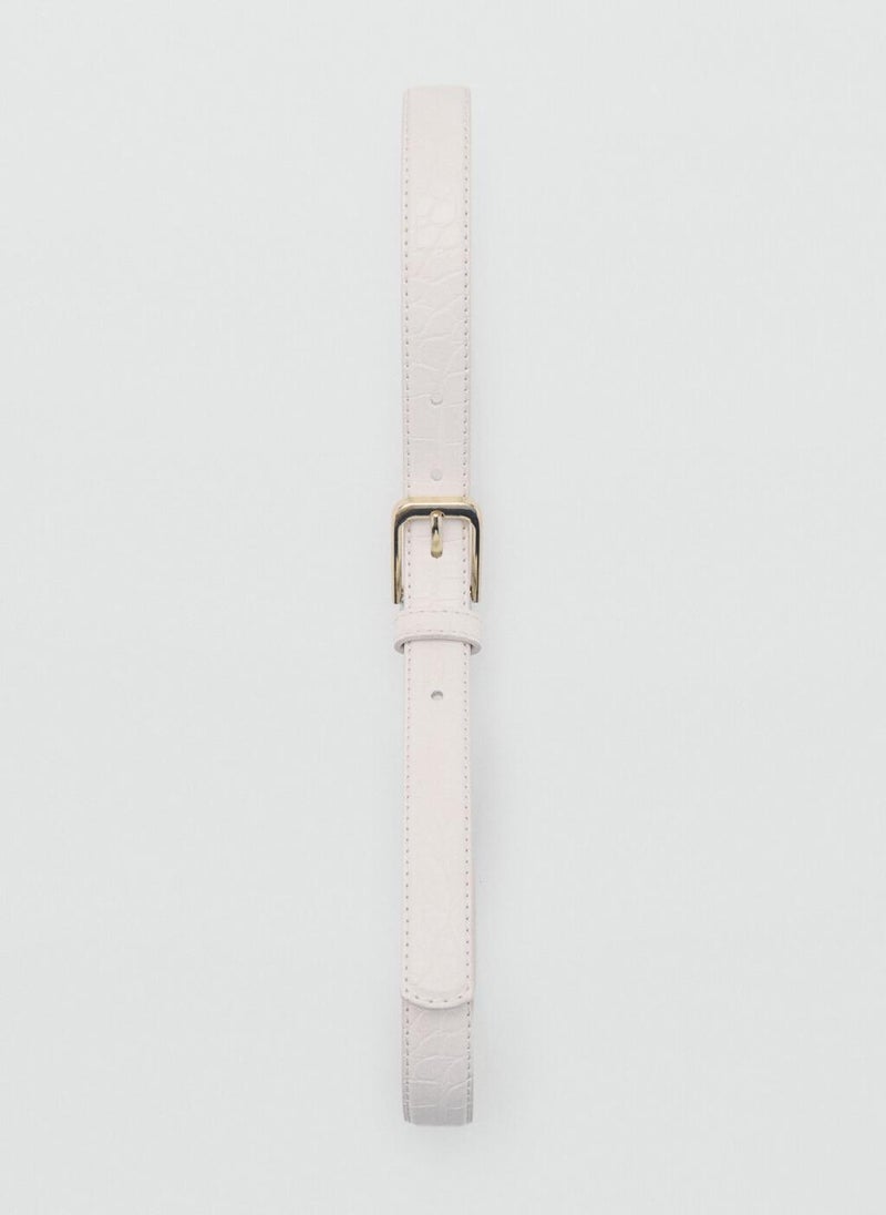 MANGO Fine Croco Leather-Effect Belt  - Image 2