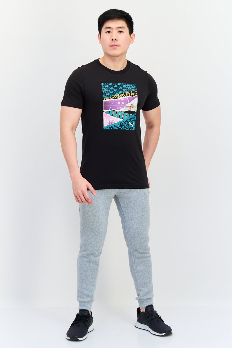 PUMA Men Sportswear Fit Short Sleeve Outdoor T-Shirt, Black - Image 3