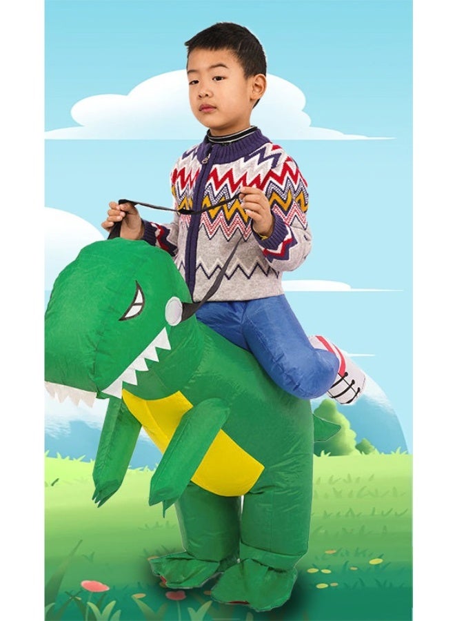 NIBEMINENT Adult Kids Dinosaur Inflatable Costume Boys Girls Halloween Carnival Kindergarden Cartoon Funny Performance Clothing