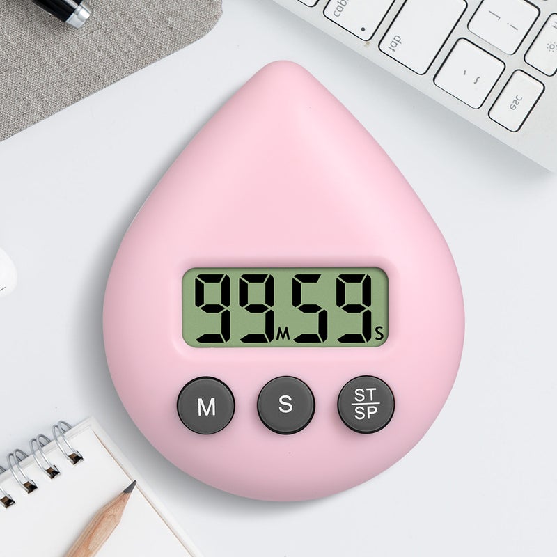 New water drop electronic timer timer reminder student learning Cartoon creative timer(Green) - Image 4