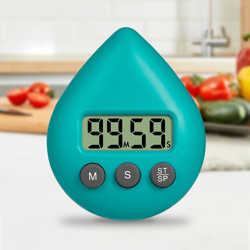New water drop electronic timer timer reminder student learning Cartoon creative timer(Green) - Image 1