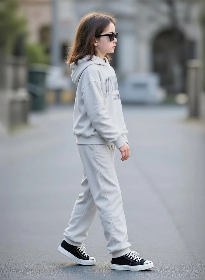 Take Two Printed Hoodie with Elastic Waist Jogger Set