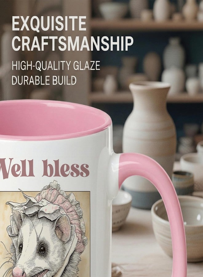 MQPPKJ Bless Your Heart Ceramic Mug. Opossum Lover Gift, Country Possum Cute Novelty Coffee Mugs, Funny Gifts for Coworker, Friends, Boss, Retirement, Birthday, Christmas, Mother's Day, Graduation,Office - Image 5