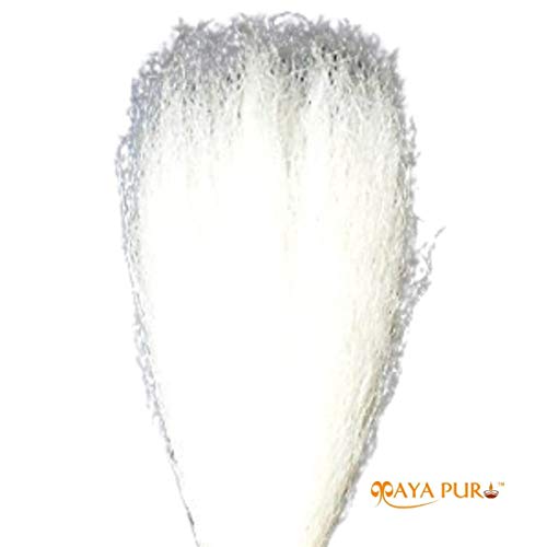 MAYAPURI Chawar for Puja Original or Chanwara/Chaur/Chavar Sahib in Metal Body/Sacred Fly Whisk, Brass Handle Length; 6 inches and Hair Length; 12 inches (Pack of 1) - Image 5