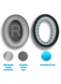 KASTWAVE Replacement Ear Pads Kit for Bose, Ear Cups for QuietComfort 2, 15, 25, 35, QC2, QC15, QC25, QC35, AE2, AE2i, AE2w, SoundTrue, SoundLink, Headphones Ear Cushions, Headset Earpads  - Image 4