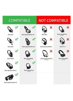 KASTWAVE Replacement Ear Pads Kit for Bose, Ear Cups for QuietComfort 2, 15, 25, 35, QC2, QC15, QC25, QC35, AE2, AE2i, AE2w, SoundTrue, SoundLink, Headphones Ear Cushions, Headset Earpads  - Image 5