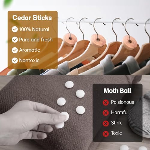 SHARKWOODS Cedar Blocks for Clothes Storage 50 Pack - 100% Natural Aromatic Cedar Rings and Balls for Closets & Drawers Freshener (30 Rings & 20 Balls) - Image 5