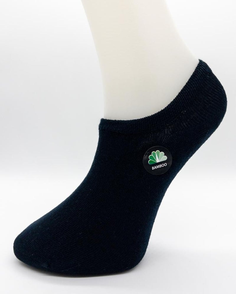Ciho Socks Premium Bamboo 6 Pairs Gray-Navy Blue Seamless Invisible Sneaker Socks  - Image 2
