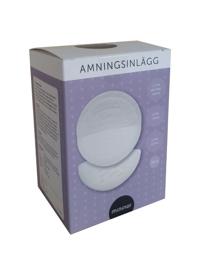 Mininor 24 Pieces - Breast Pads - White  - Image 1