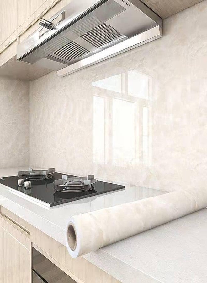 Yancorp 16"x120" Cream White Contact Paper Removable Wallpaper Peel and Stick Countertops Waterproof Marble Wallpaper Self-Adhesive Peel and Stick Backsplash for Cabinets Kitchen - Image 4