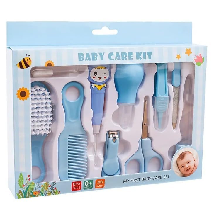 JB Export Portable Manicure Grooming Kit for New Born Baby | 10 in 1 Healthcare Accessories Set to Keep Infants & Toddlers Clean Perfect Nursery Gift with Nail, Hair, Ear Grooming Tools for Kids - Image 1