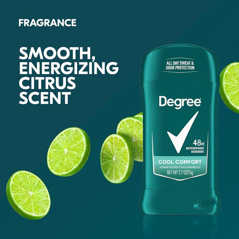 Degree Men Antiperspirant Deodorant Stick Cool Comfort 48 Hour Protection, Pack of 6 - Image 4