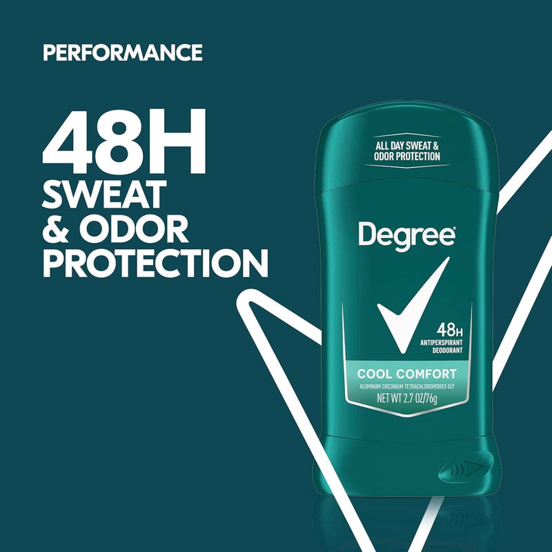 Degree Men Antiperspirant Deodorant Stick Cool Comfort 48 Hour Protection, Pack of 6 - Image 5