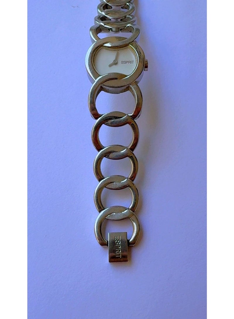 Esprit Women’s Analog Quartz Watch - Silver Chain Link Bracelet, White Dial | Pre-Owned - Image 5