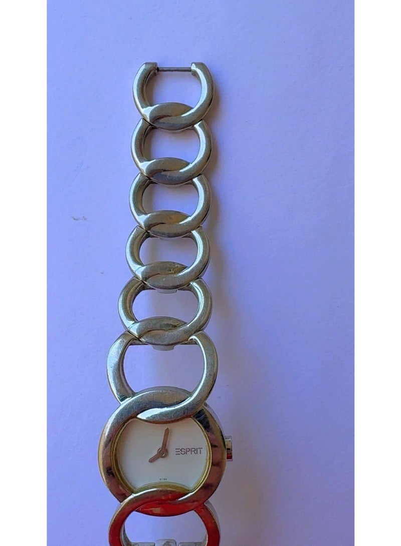 Esprit Women’s Analog Quartz Watch - Silver Chain Link Bracelet, White Dial | Pre-Owned - Image 2