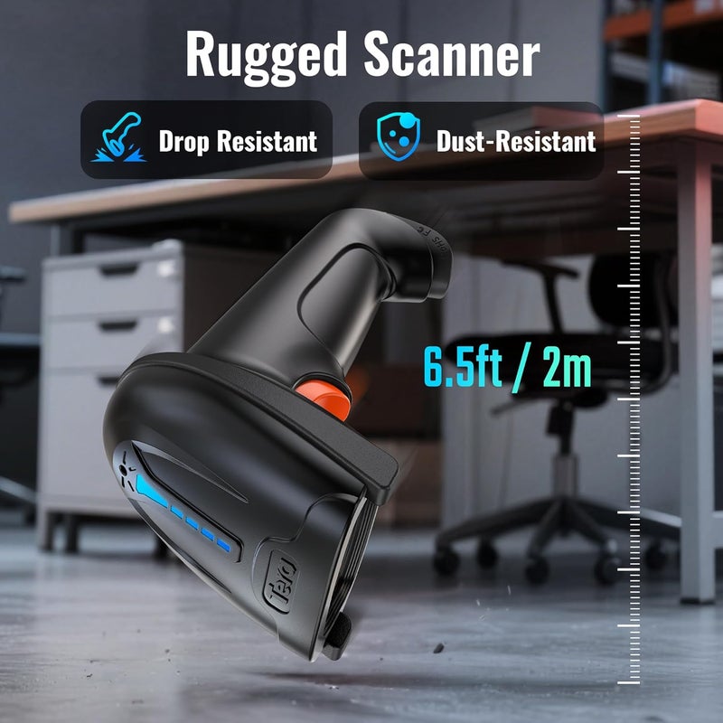 Tera 1D 2D QR Barcode Scanner Wireless and Wired with Battery Level Indicator Digital Printed Bar Code Reader Cordless Handheld Barcode Scanner Compact Plug and Play Model D5100 - Image 5